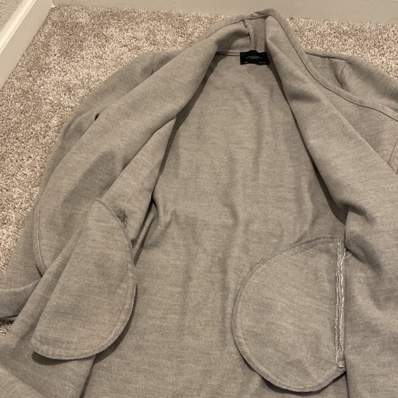 Women’s Felt Drape Front Belted Jacket with pockets - Picture 5 of 6